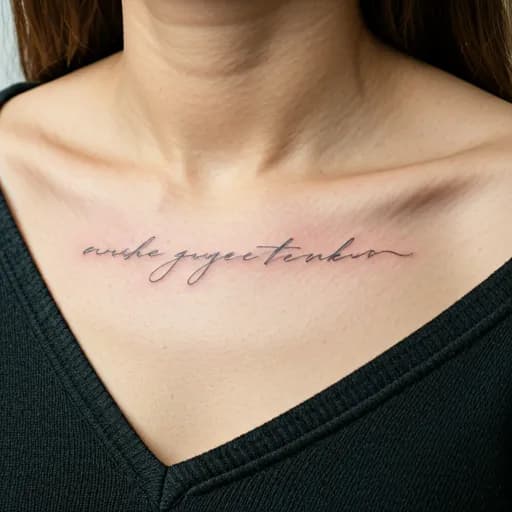 Script calligraphy AI tattoo design